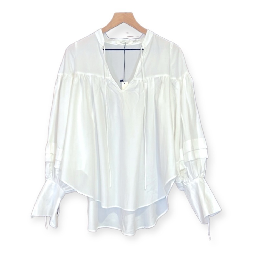 Mustard Seed The Winter White Long Sleeve Blouse Top Small NWT